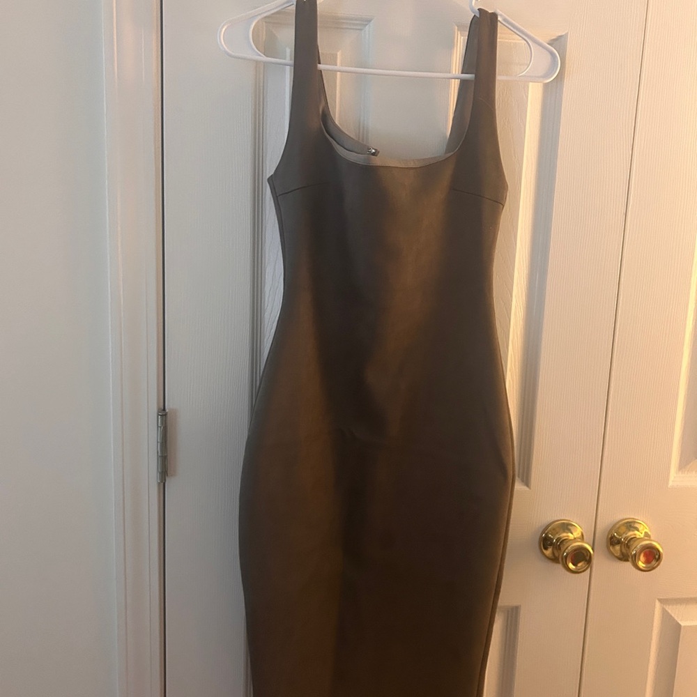 NUDE Olive Green Midi Dress